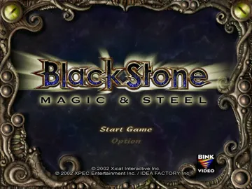 Black Stone Magic & Steel (USA) screen shot title